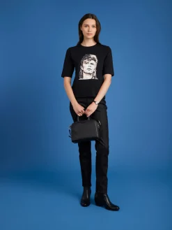 Black Cotton Jersey Brando T-shirt With Artist Rafael Gray<agnès b. Cheap