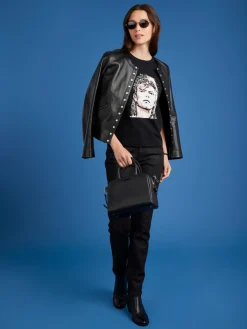 Black Cotton Jersey Brando T-shirt With Artist Rafael Gray<agnès b. Cheap