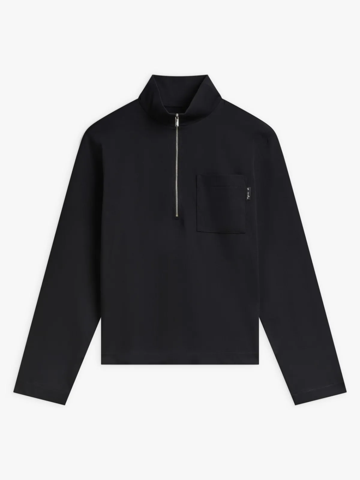 Black Cotton Jersey Kent Polo Shirt<agnès b. Outlet