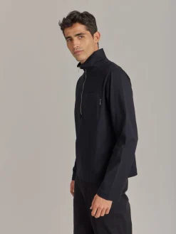 Black Cotton Jersey Kent Polo Shirt<agnès b. Outlet