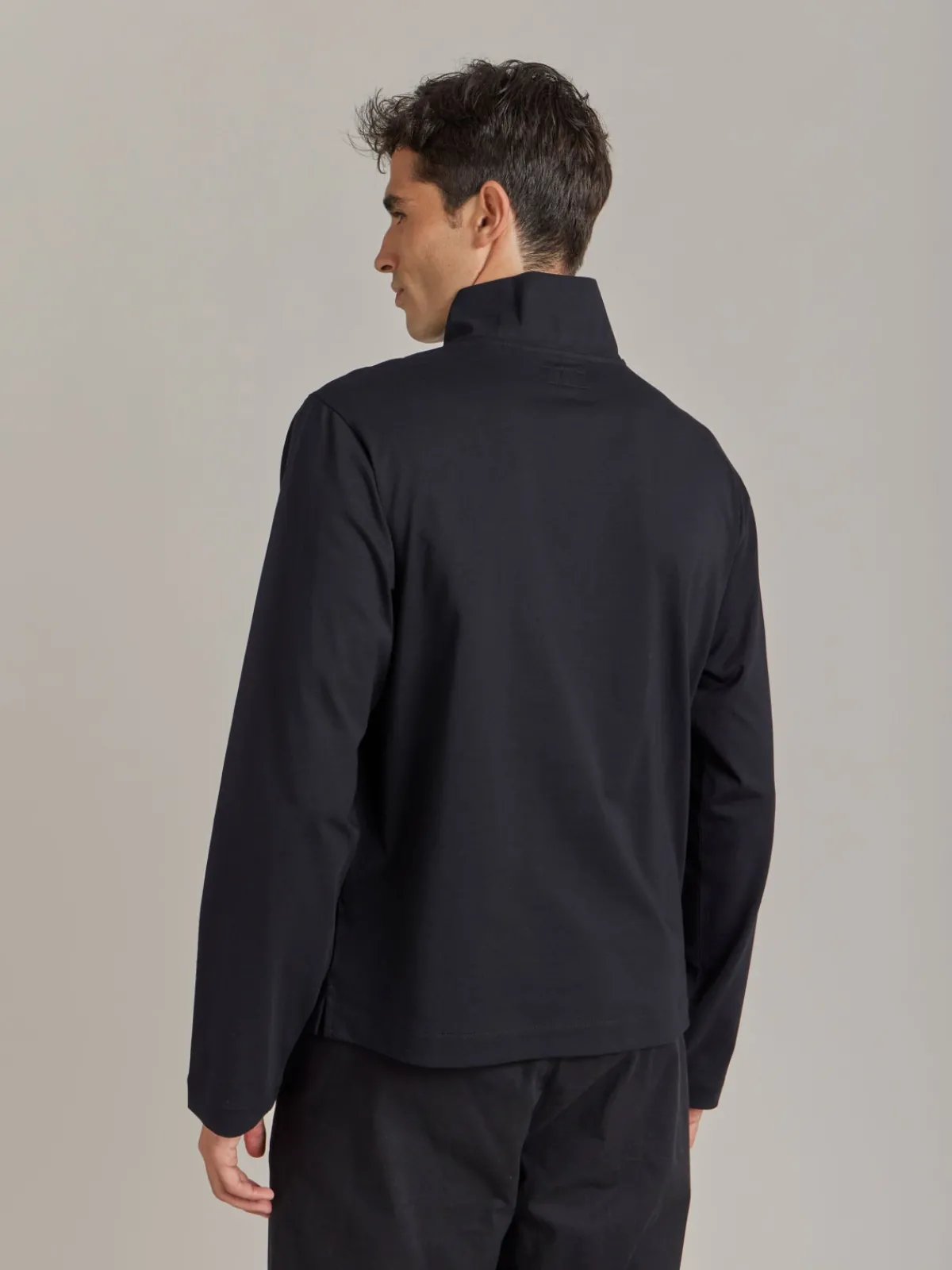 Black Cotton Jersey Kent Polo Shirt<agnès b. Outlet