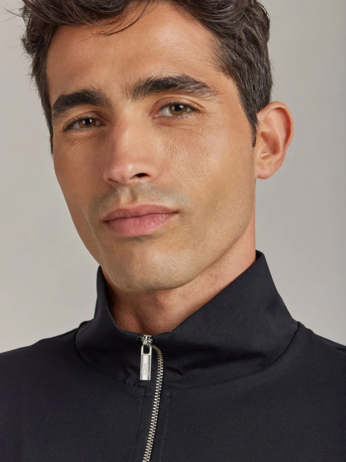 Black Cotton Jersey Kent Polo Shirt<agnès b. Outlet