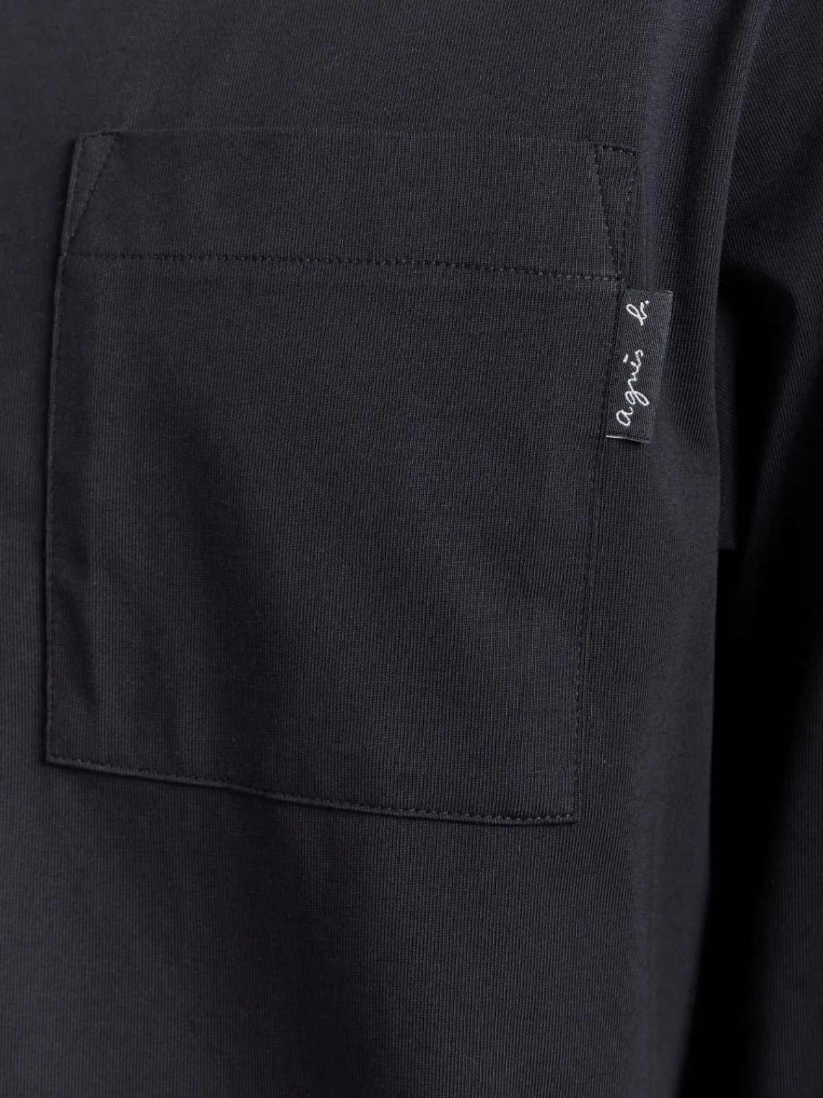 Black Cotton Jersey Kent Polo Shirt<agnès b. Outlet