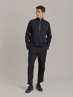 Black Cotton Jersey Kent Polo Shirt<agnès b. Outlet