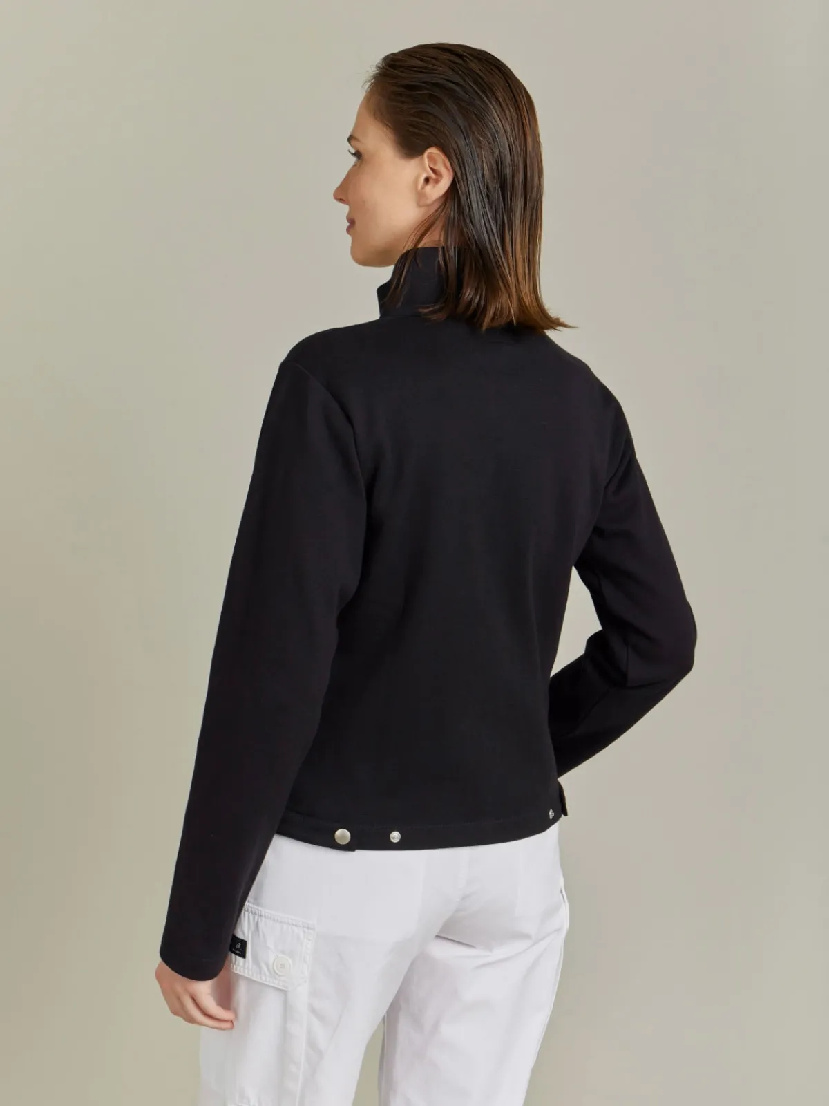Black Cotton Jersey Yvette Cardigan<agnès b. Sale