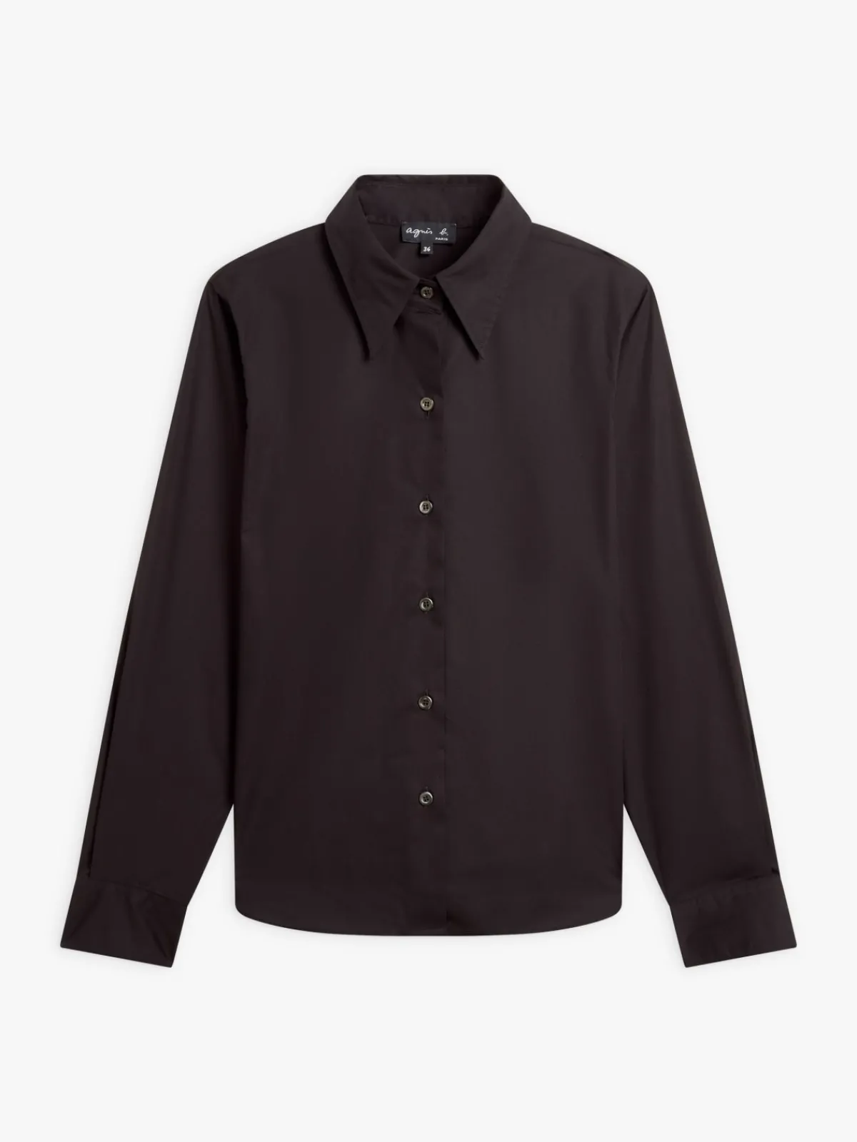Black Cotton Jimi Shirt<agnès b. Clearance