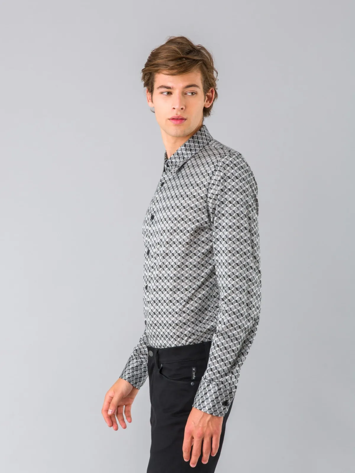 Black Cotton John Shirt<agnès b. Outlet