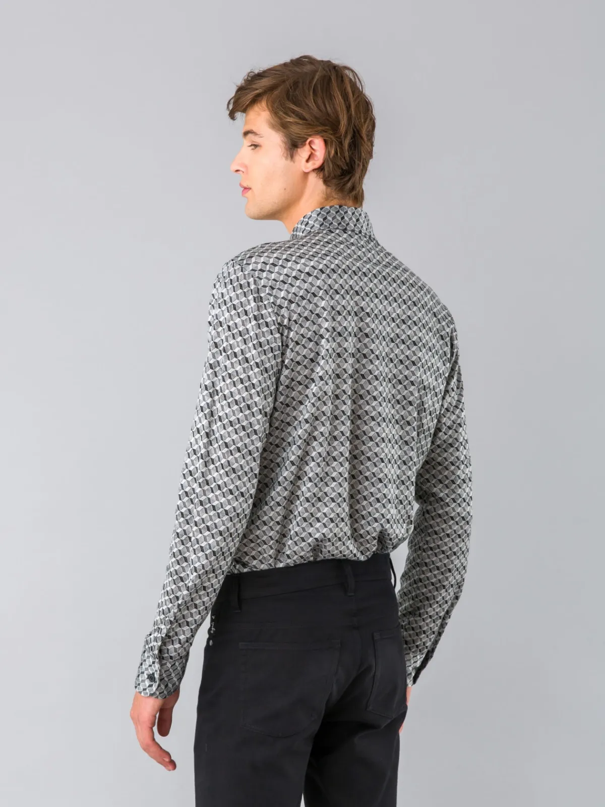 Black Cotton John Shirt<agnès b. Outlet