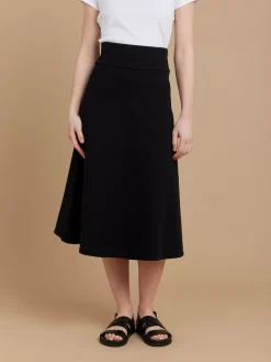 Black Cotton Long Flared Polly Skirt<agnès b. Sale