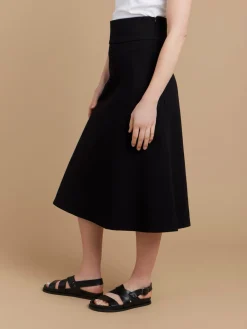 Black Cotton Long Flared Polly Skirt<agnès b. Sale