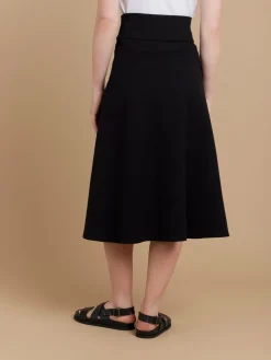 Black Cotton Long Flared Polly Skirt<agnès b. Sale