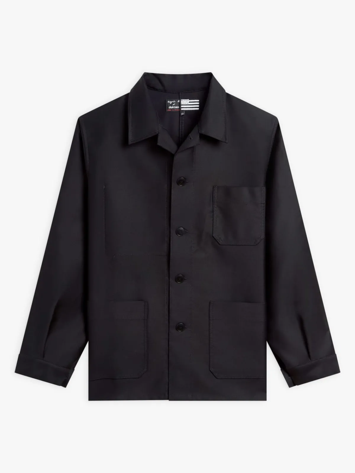 Black Cotton Men's Jacket X Dolmen<agnès b. Clearance