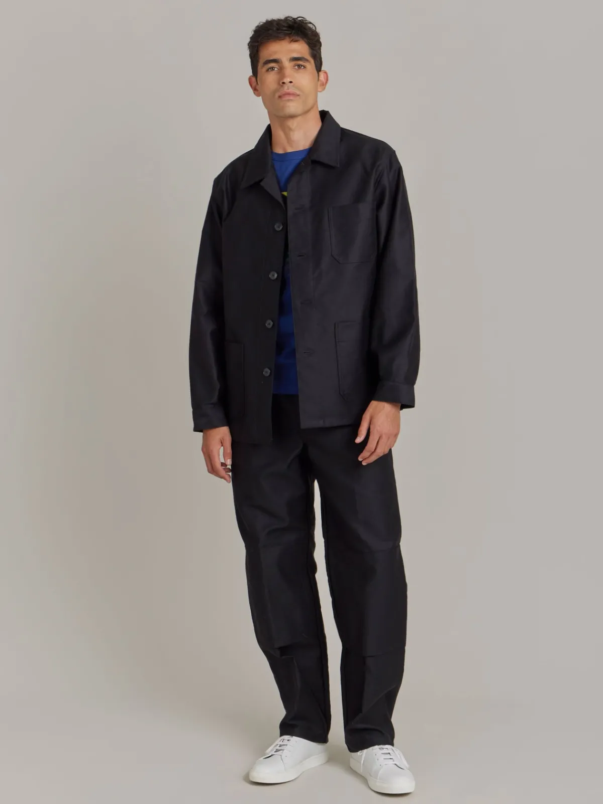 Black Cotton Men's Jacket X Dolmen<agnès b. Clearance
