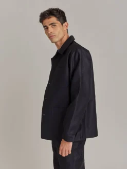 Black Cotton Men's Jacket X Dolmen<agnès b. Clearance