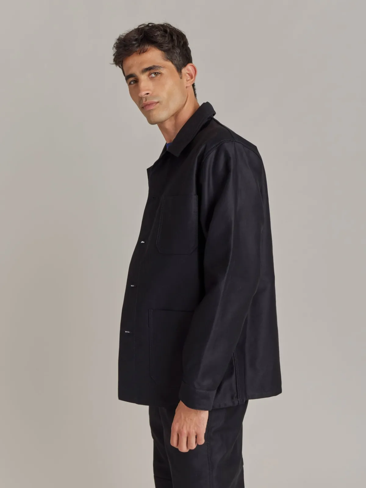 Black Cotton Men's Jacket X Dolmen<agnès b. Clearance