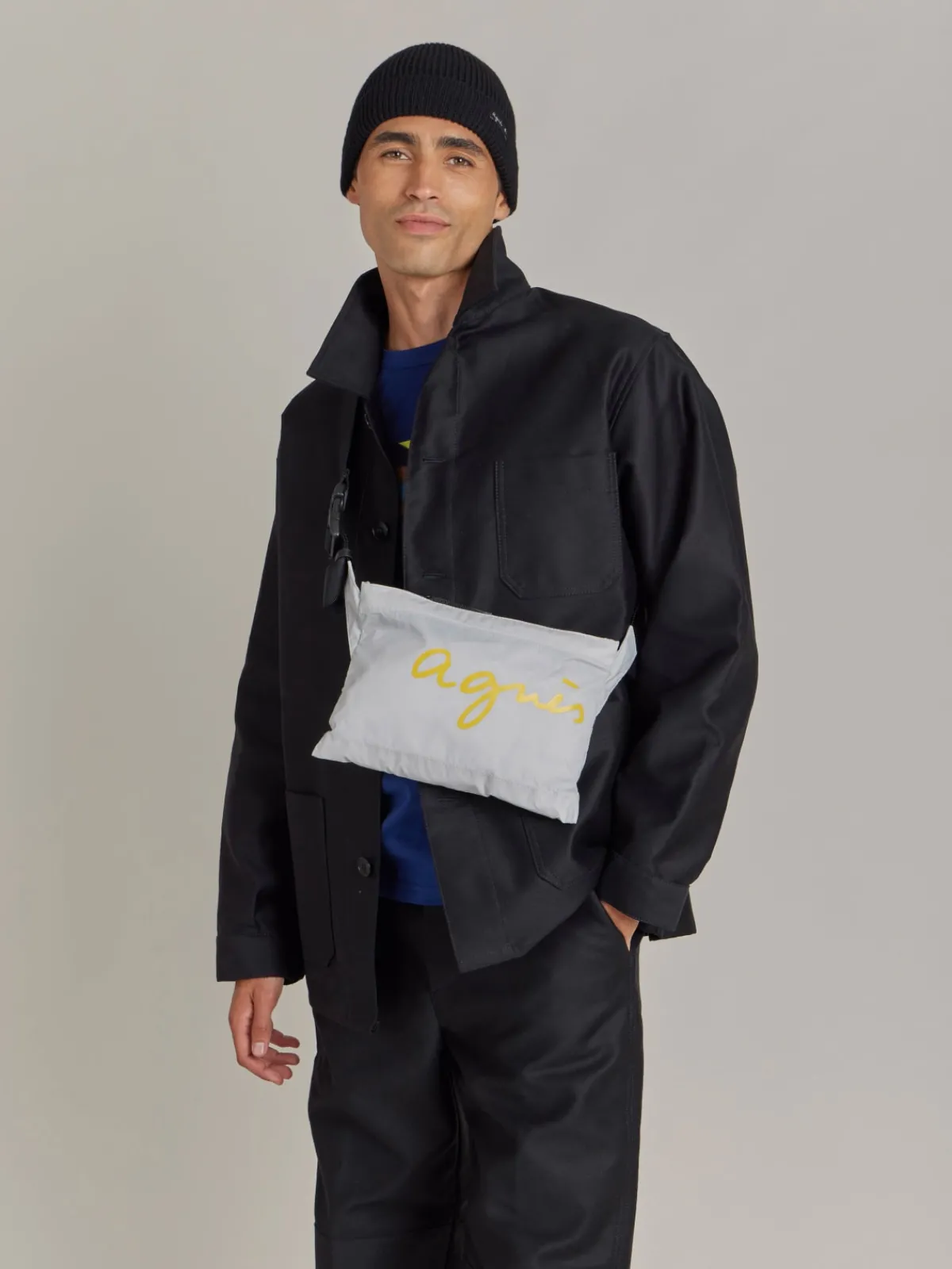 Black Cotton Men's Jacket X Dolmen<agnès b. Clearance