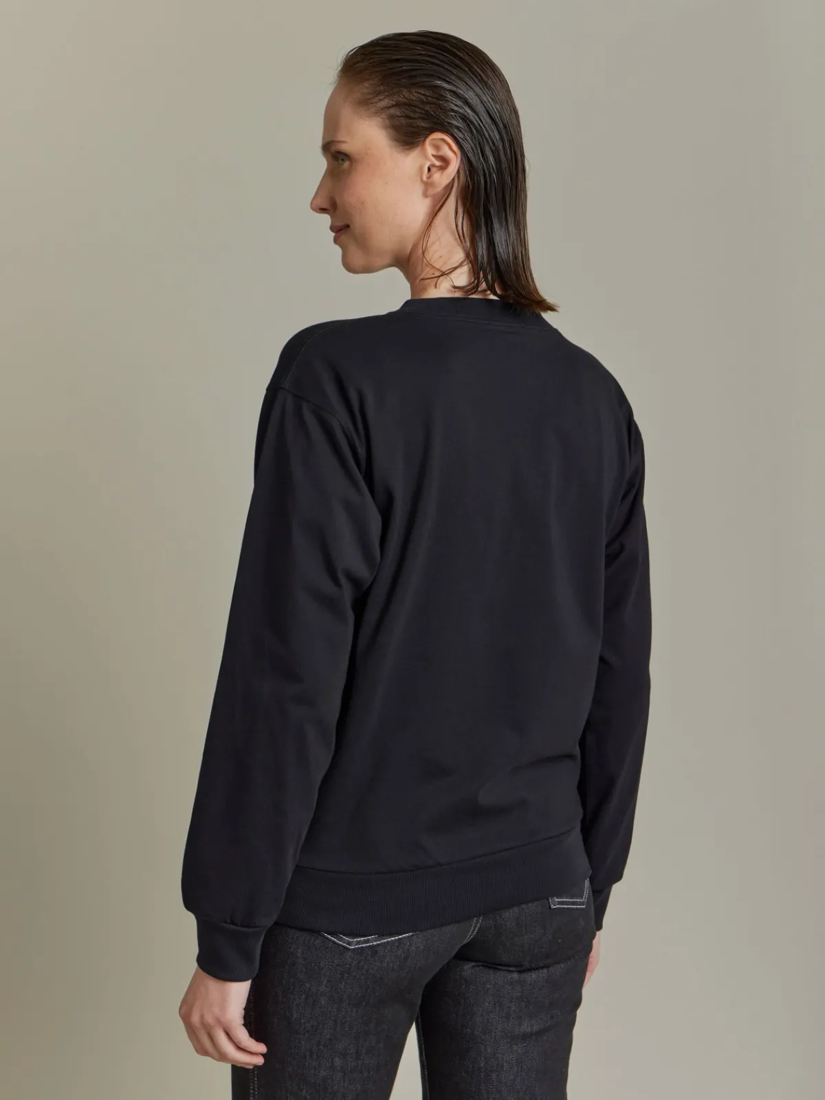 Black Cotton Neon "" Logo Sweatshirt<agnès b. Best