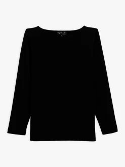 Black Cotton New Bow T-shirt<agnès b. Online