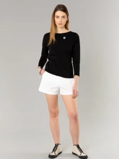 Black Cotton New Bow T-shirt<agnès b. Online