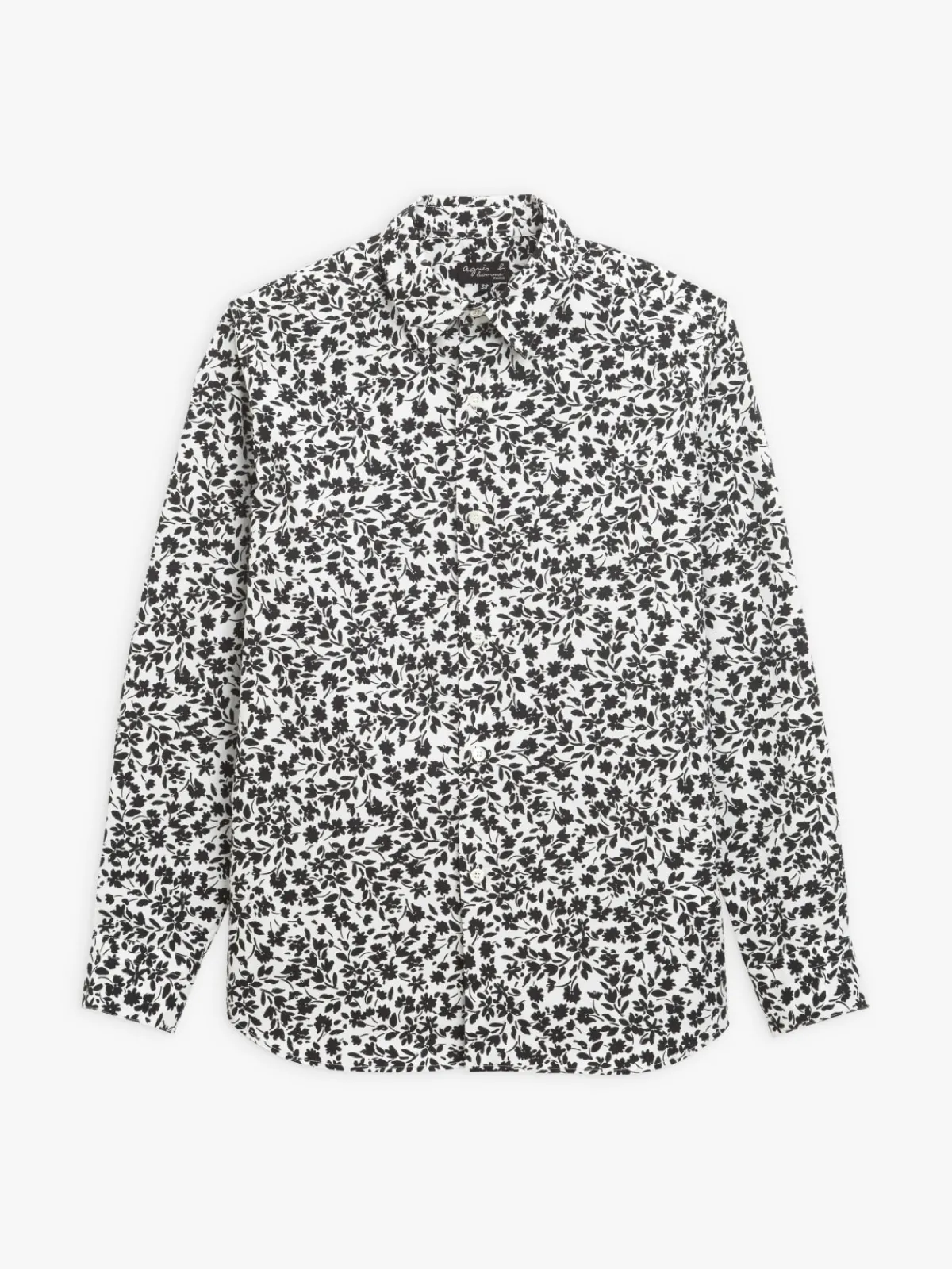 Black Cotton Print Andy Shirt<agnès b. Online