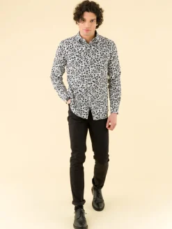 Black Cotton Print Andy Shirt<agnès b. Online