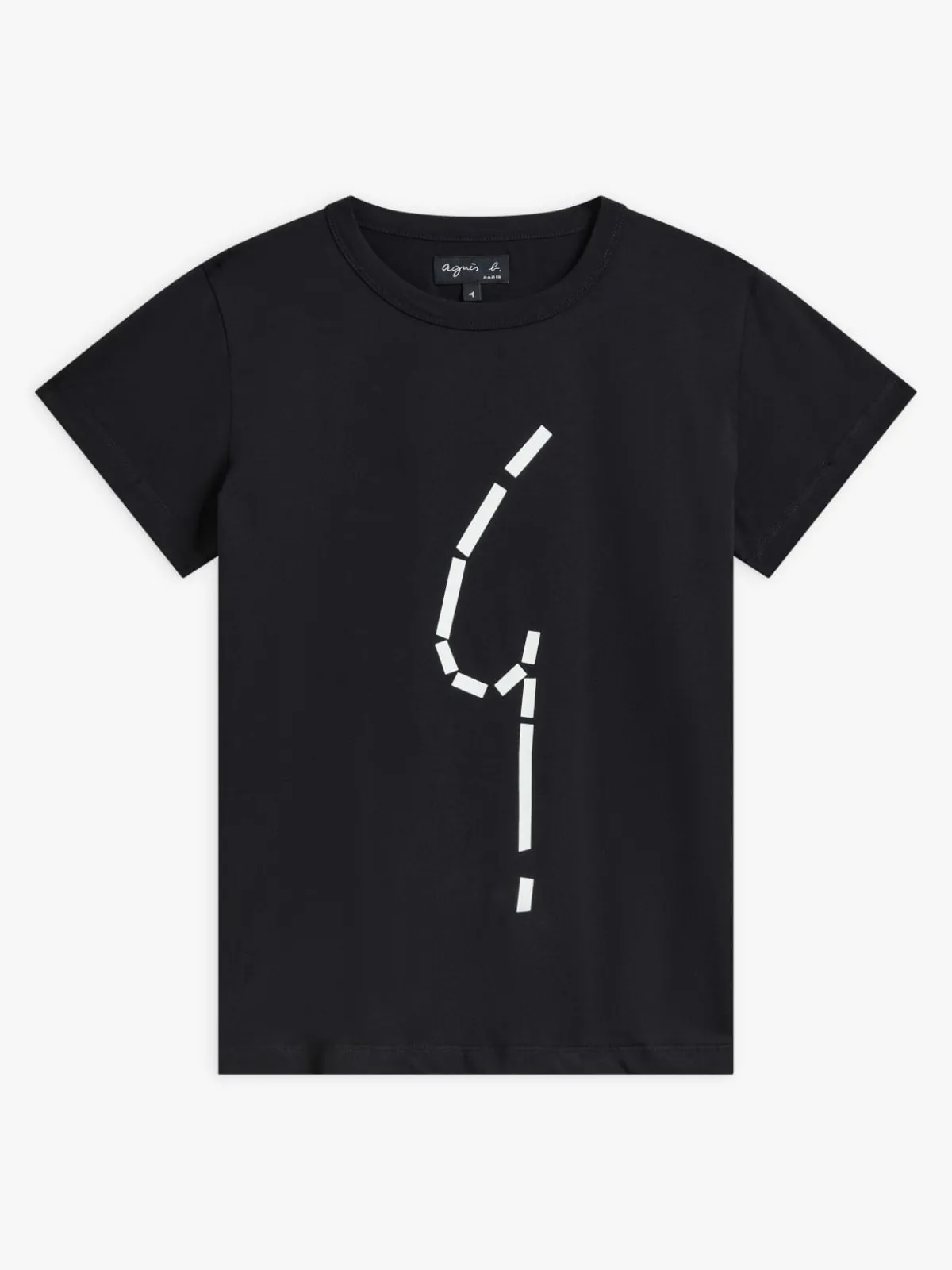Black Cotton Screen-printed Brando T-shirt<agnès b. Flash Sale