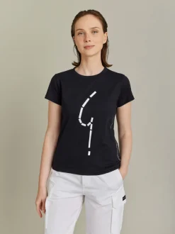 Black Cotton Screen-printed Brando T-shirt<agnès b. Flash Sale