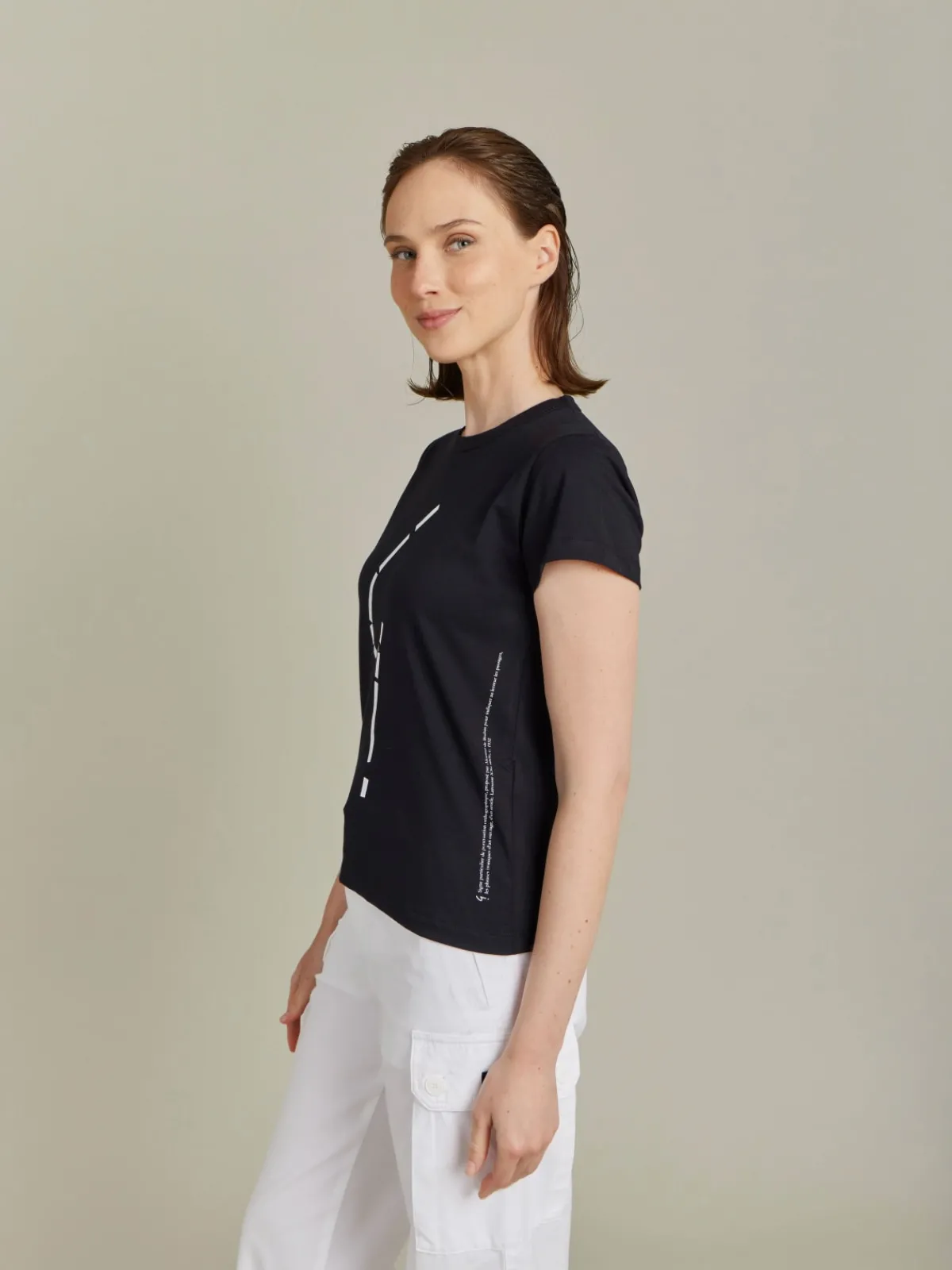 Black Cotton Screen-printed Brando T-shirt<agnès b. Flash Sale