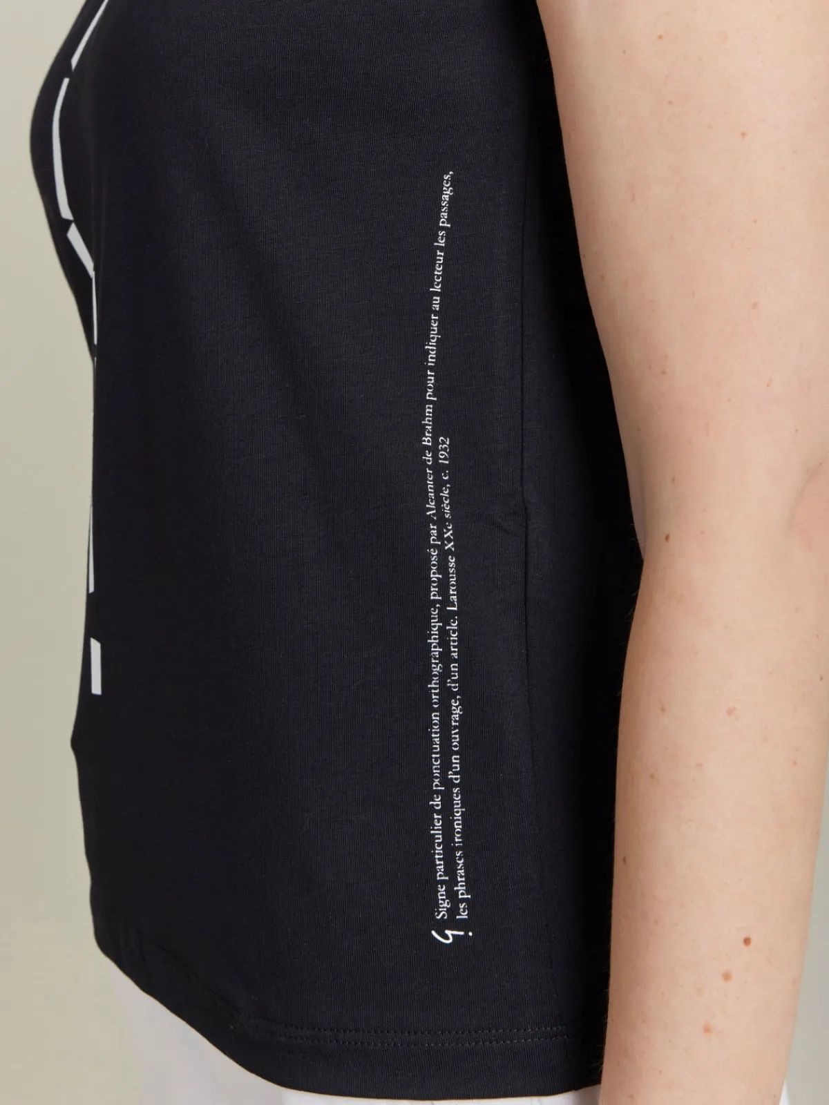 Black Cotton Screen-printed Brando T-shirt<agnès b. Flash Sale