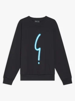 Black Cotton Screen-printed Sweatshirt<agnès b. Discount