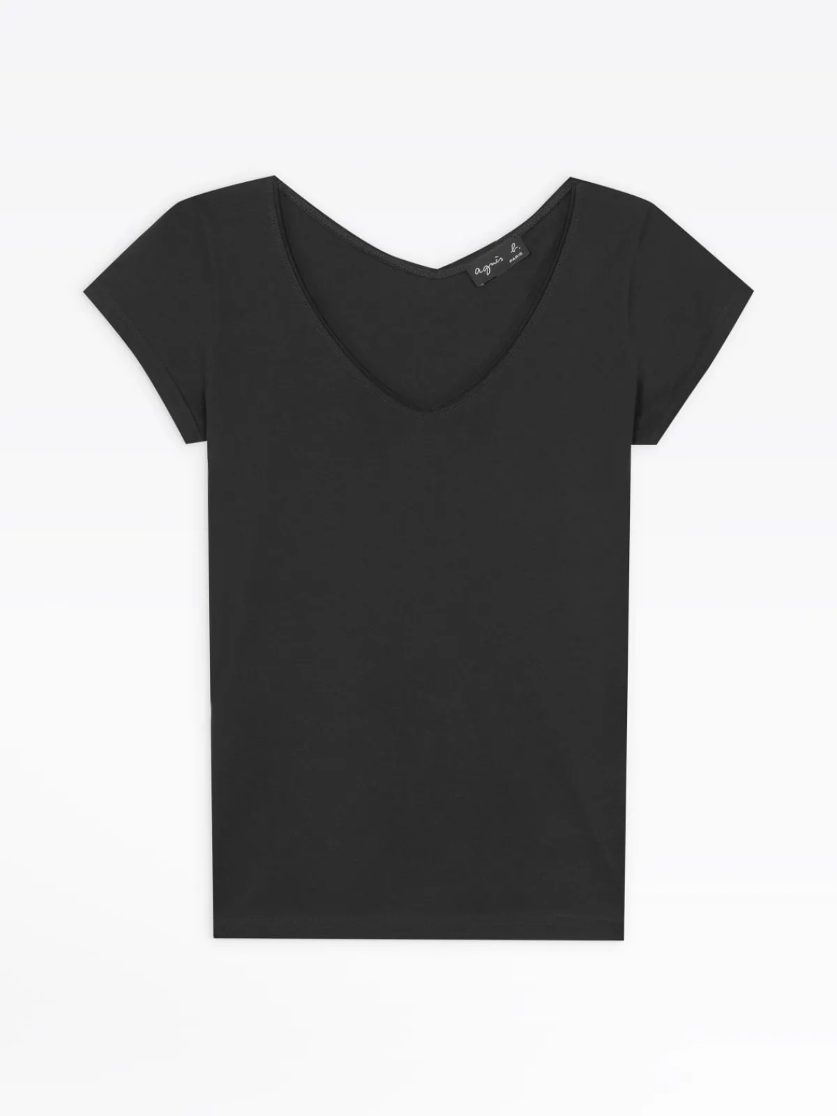 Black Cotton Short-sleeve Harpe T-shirt<agnès b. Clearance