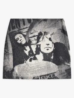 Black Cotton Trapeze Erin Skirt<agnès b. Store