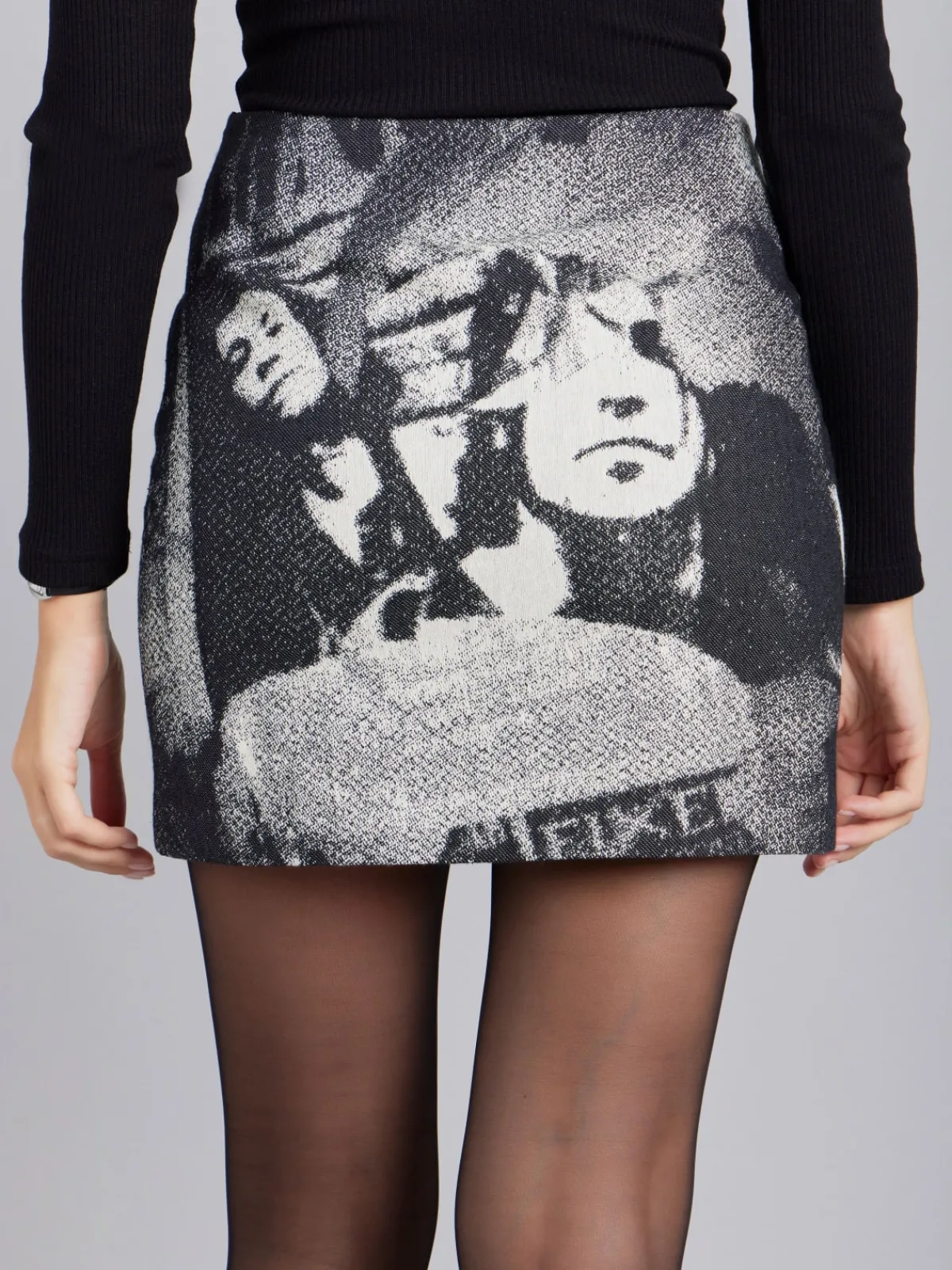 Black Cotton Trapeze Erin Skirt<agnès b. Store