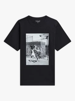 Black Cotton Unisex T-shirt With Artist Helen Levitt<agnès b. Flash Sale