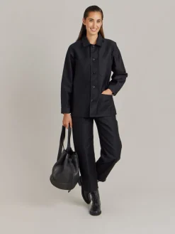 Black Cotton Women's Jacket X Dolmen<agnès b. Cheap