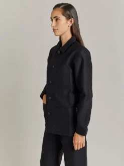 Black Cotton Women's Jacket X Dolmen<agnès b. Cheap