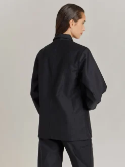 Black Cotton Women's Jacket X Dolmen<agnès b. Cheap