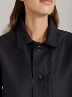 Black Cotton Women's Jacket X Dolmen<agnès b. Cheap