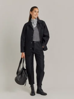 Black Cotton Women's Jacket X Dolmen<agnès b. Cheap