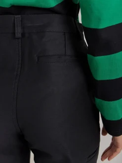 Black Cotton Women's Pants X Dolmen<agnès b. Fashion