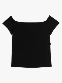 Black Cristal Cotton T-shirt<agnès b. Store