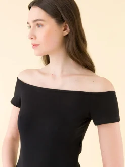 Black Cristal Cotton T-shirt<agnès b. Store