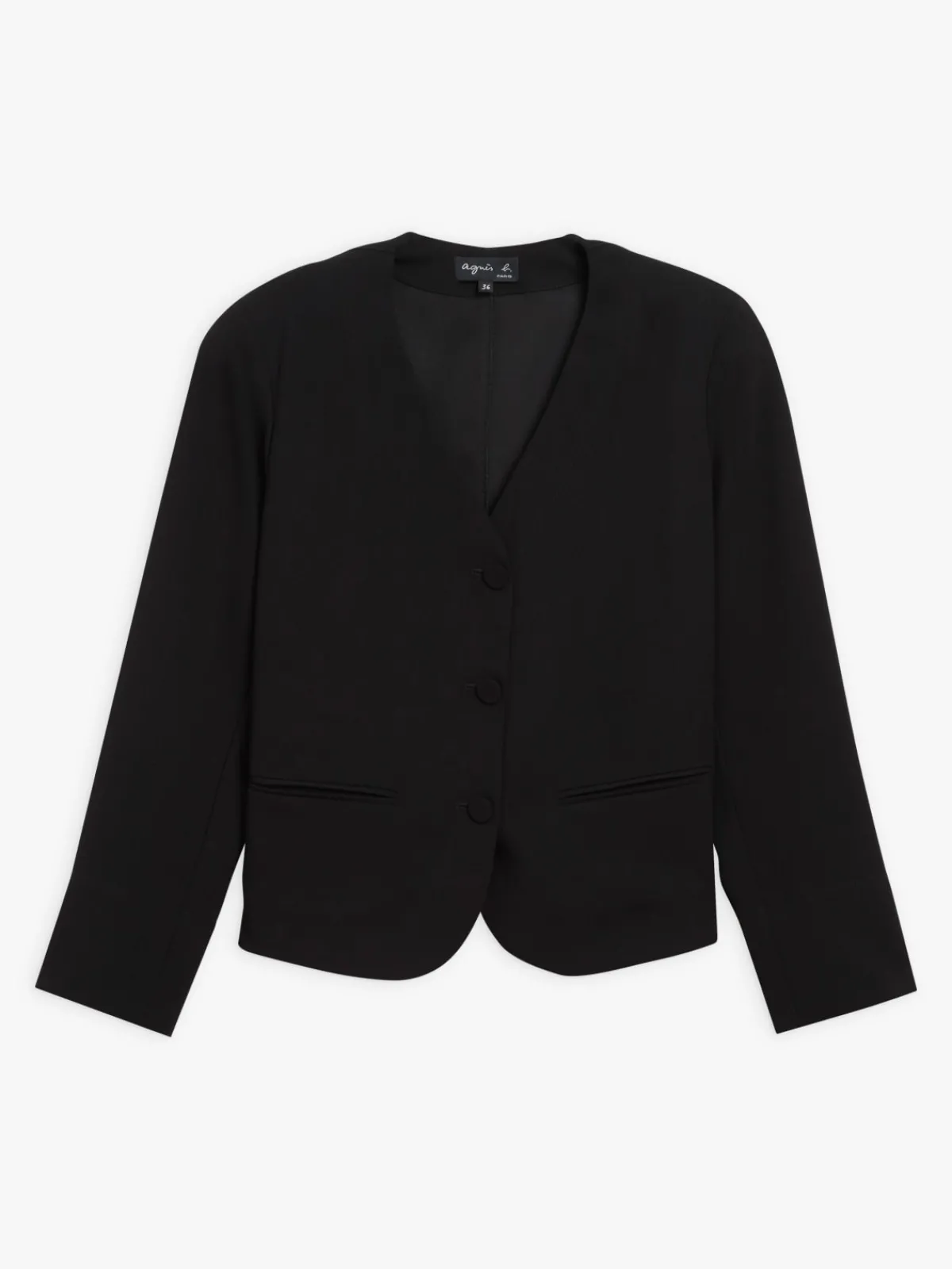 Black Cropped Acacia Jacket<agnès b. Cheap