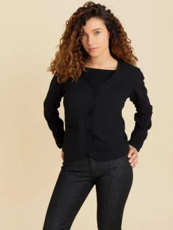 Black Cropped Acacia Jacket<agnès b. Cheap