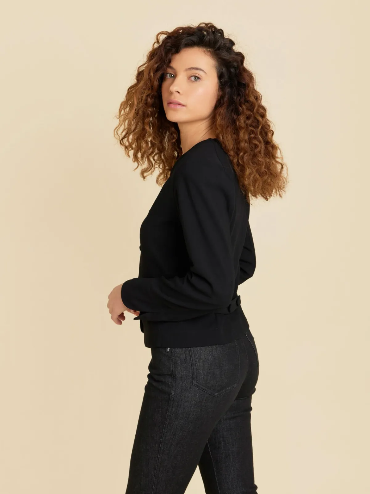 Black Cropped Acacia Jacket<agnès b. Cheap