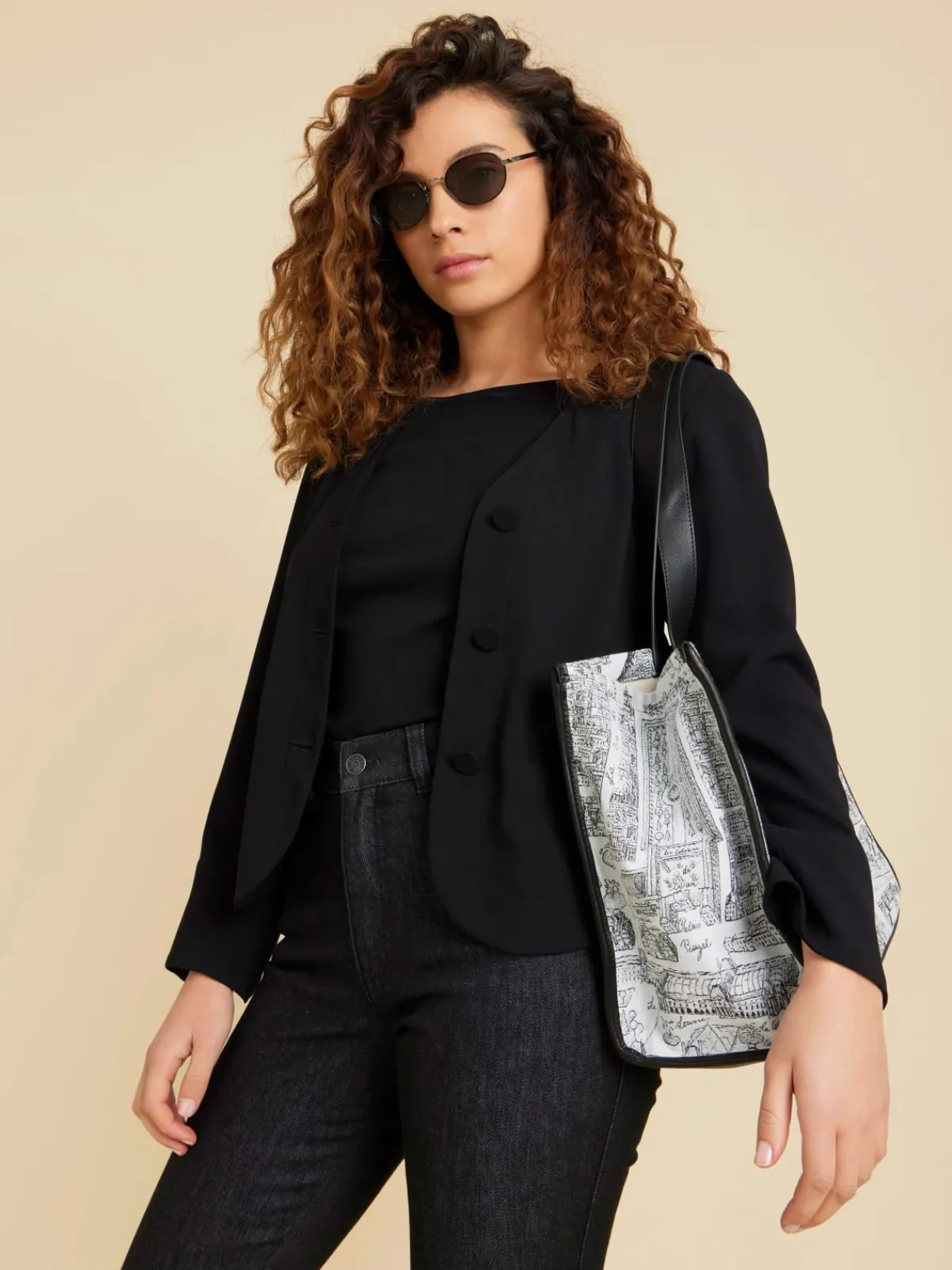 Black Cropped Acacia Jacket<agnès b. Cheap