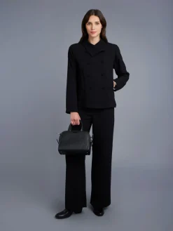 Black Double-breasted Jacket<agnès b. Cheap