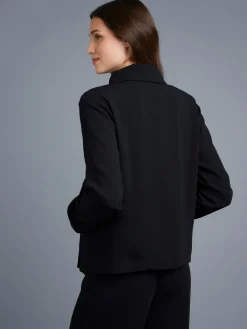 Black Double-breasted Jacket<agnès b. Cheap