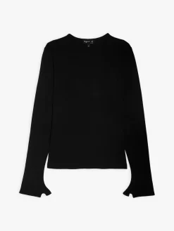 Black Evening T-shirt With Mittens<agnès b. Discount