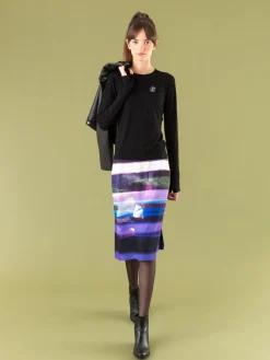 Black Evening T-shirt With Mittens<agnès b. Discount